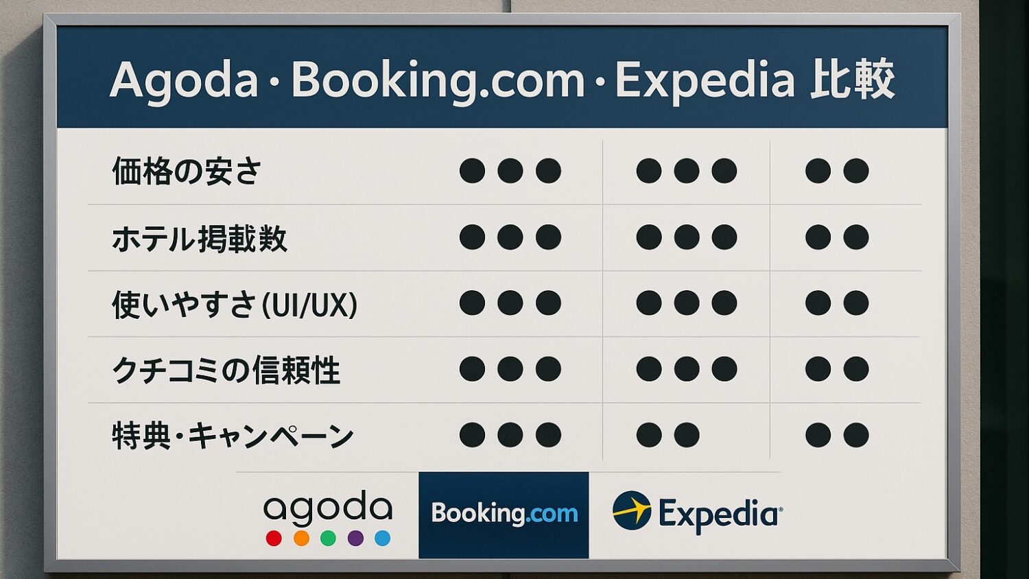 使い分けが大切！Agoda・Booking.com・Expediaの違いと特徴を徹底比較 | トク旅Blog