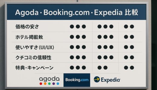 使い分けが大切！Agoda・Booking.com・Expediaの違いと特徴を徹底比較