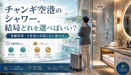 【2026年最新】チャンギ空港のシャワー、結局どれを選べばいい？乗継時間・予算別の失敗しない選び方