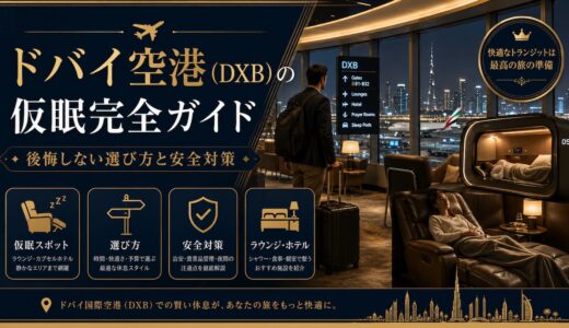 【2026年最新】ドバイ空港（DXB）の仮眠完全ガイド｜後悔しない選び方と安全対策