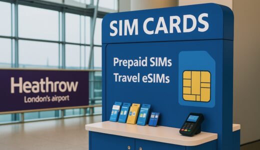 【ロンドン】ヒースロー空港でのSIM・eSIM購入ガイド！現地/日本で安いプランを見つける方法