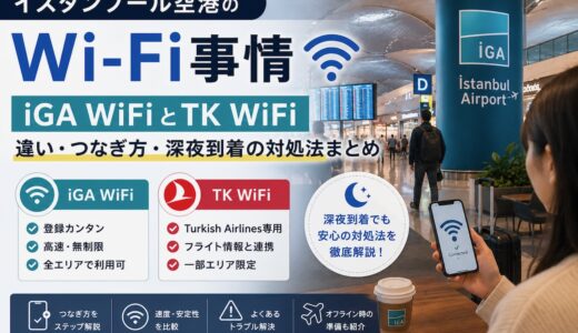 【2026年最新】イスタンブール空港のWi-Fi事情｜iGA WiFiとTK WiFiの違い・つなぎ方・深夜到着の対処法まとめ