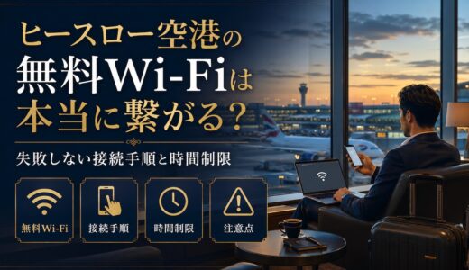 【2026年最新】ヒースロー空港の無料Wi-Fiは本当に繋がる？失敗しない接続手順と時間制限