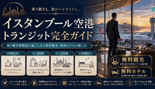 【2026年最新】イスタンブール空港トランジット完全ガイド｜乗り継ぎ時間別の過ごし方と無料観光・無料ホテルの使い方