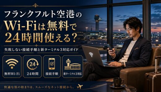 【2026年最新】フランクフルト空港のWi-Fiは無料で24時間使える？失敗しない接続手順と新ターミナル3対応ガイド