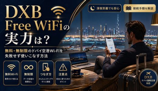 【2026年最新】DXB Free WiFiの実力は？無料・無制限のドバイ空港Wi-Fiを失敗せず使いこなす方法