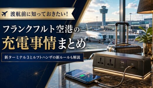 【2026年最新】フランクフルト空港の充電事情まとめ｜新ターミナル3とルフトハンザの新ルールも解説
