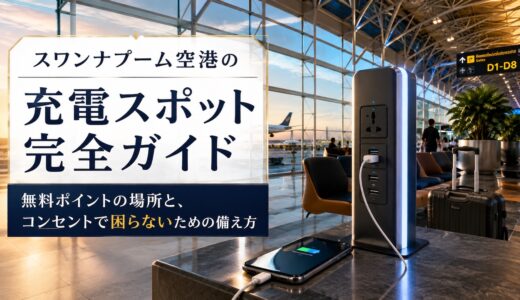【最新2026年】スワンナプーム空港の充電スポット完全ガイド｜無料ポイントの場所と、コンセントで困らないための備え方