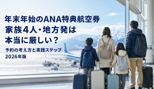 年末年始のANA特典航空券、家族4人・地方発は本当に厳しいのか｜予約の考え方と実践ステップ【2026年版】