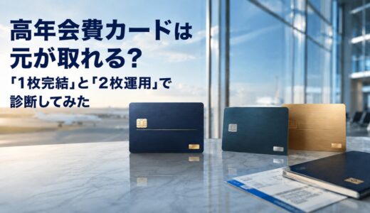 高年会費カードは元が取れる？「1枚完結」と「2枚運用」で診断してみた