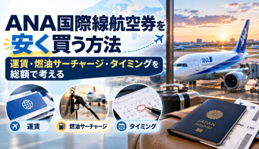 ANA国際線航空券を安く買う方法｜運賃・燃油サーチャージ・タイミングを総額で考える
